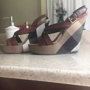 Burberry Wedges AUTHENTIC Size 39